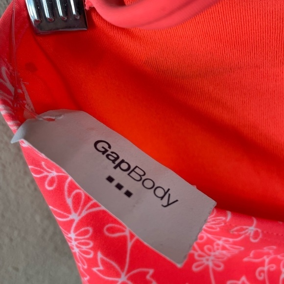 Gap Body Ruffle Bandeau finding neon swim bikini top removable strap pads, sz‎ L - Picture 5 of 10
